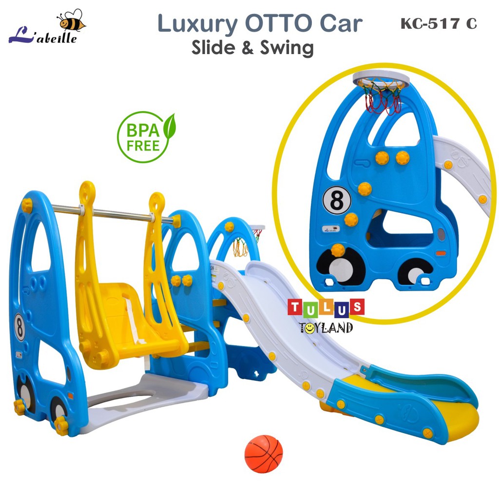 Perosotan Ayunan Labeille Luxury LONDON Bus OTTO Car Slide Swing KANGAROO Seluncuran Anak Basketball