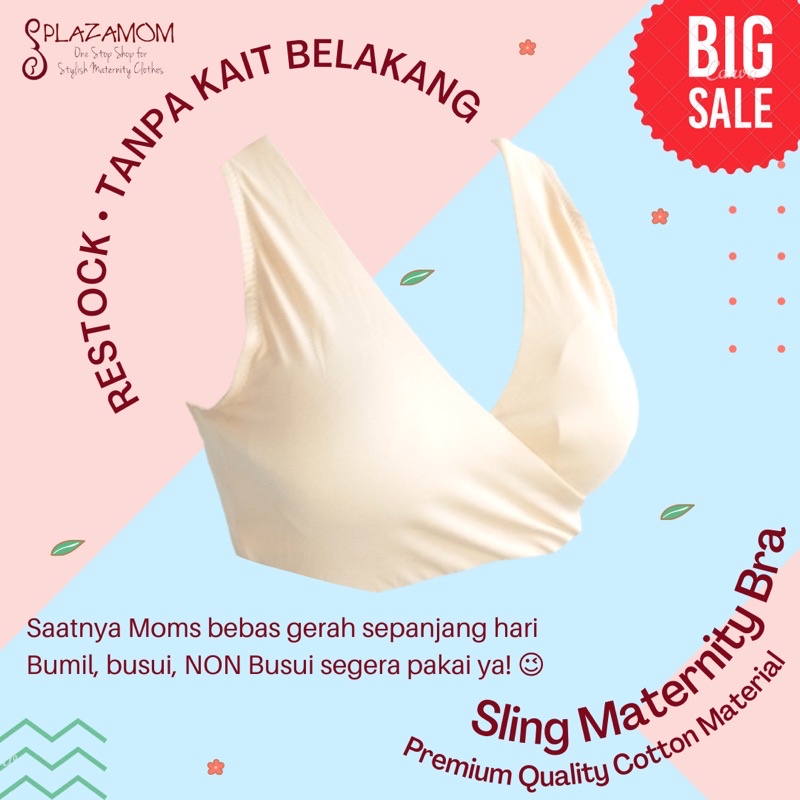 Super Comfy Sling Bra *Busui Friendly* - Bra Cup Cross Over - Menyusui Paling Praktis - Bahan Katun Kualitas Premium Dijamin TOP Nyamannya Dipakai PBH278M