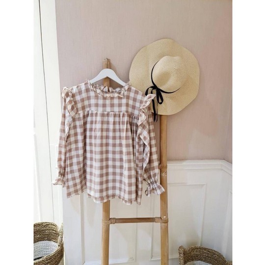 SALE - Weona Plaid Gingham | Blouse Wanta kotak