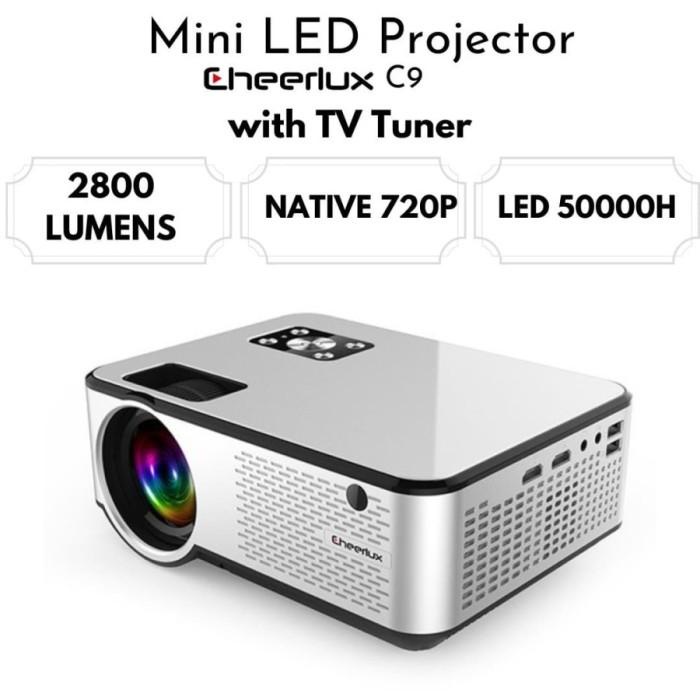 

Irled | Proyektor Cheerlux C9 Mini Led Projector C9 2800 Lumens With Tv Tunner
