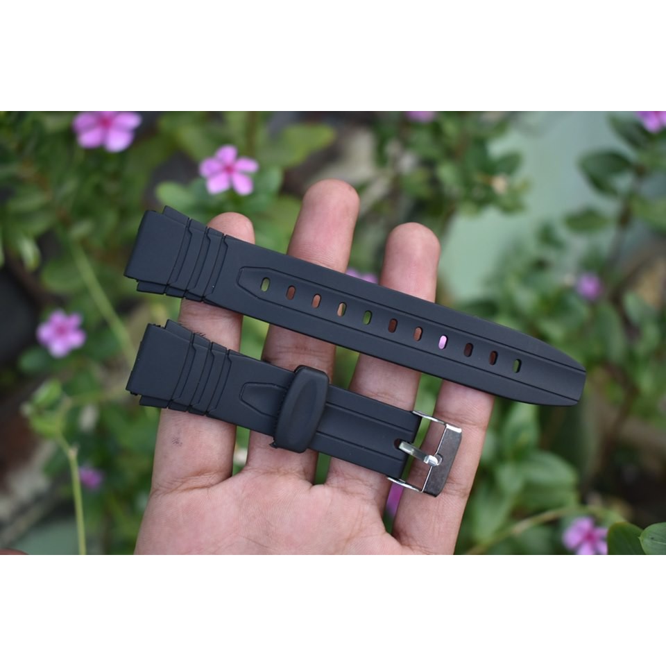 Strap Jam Tangan Casio W-800h Casio W800h Free springbars Hitam