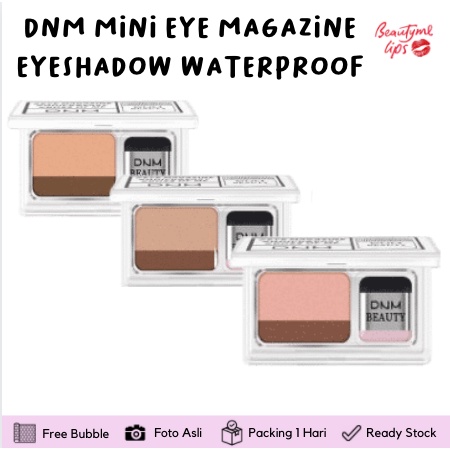 DNM MINI EYE MAGAZINE EYESHADOW WATERPROOF - eyeshadow murah +aplikator / DNM Lazy Dua Warna Gradien