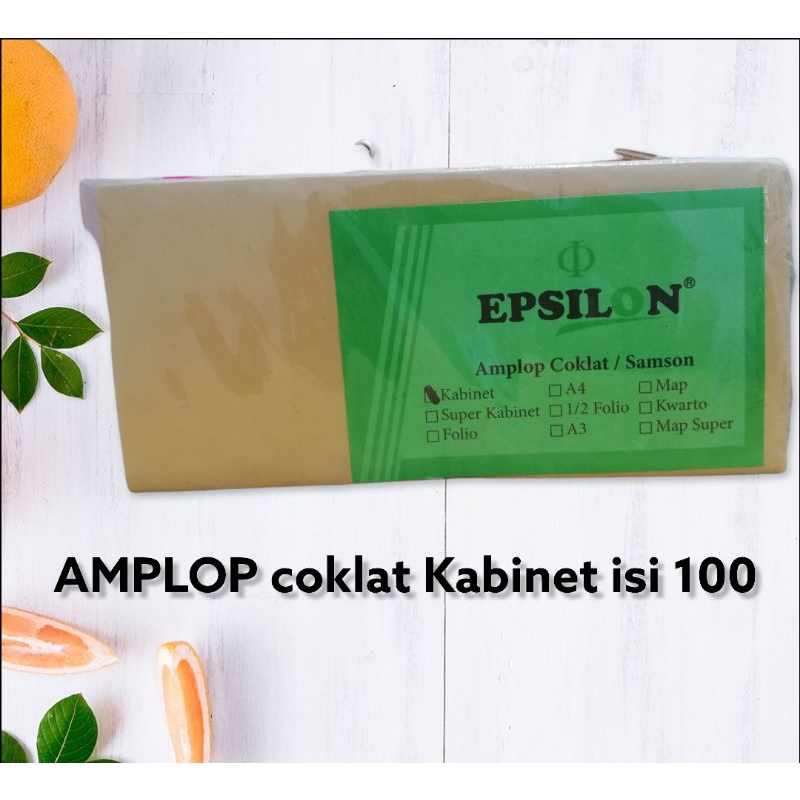 

Epsilon amplop coklat ukuran kabinet 1 pack isi 100 pcs