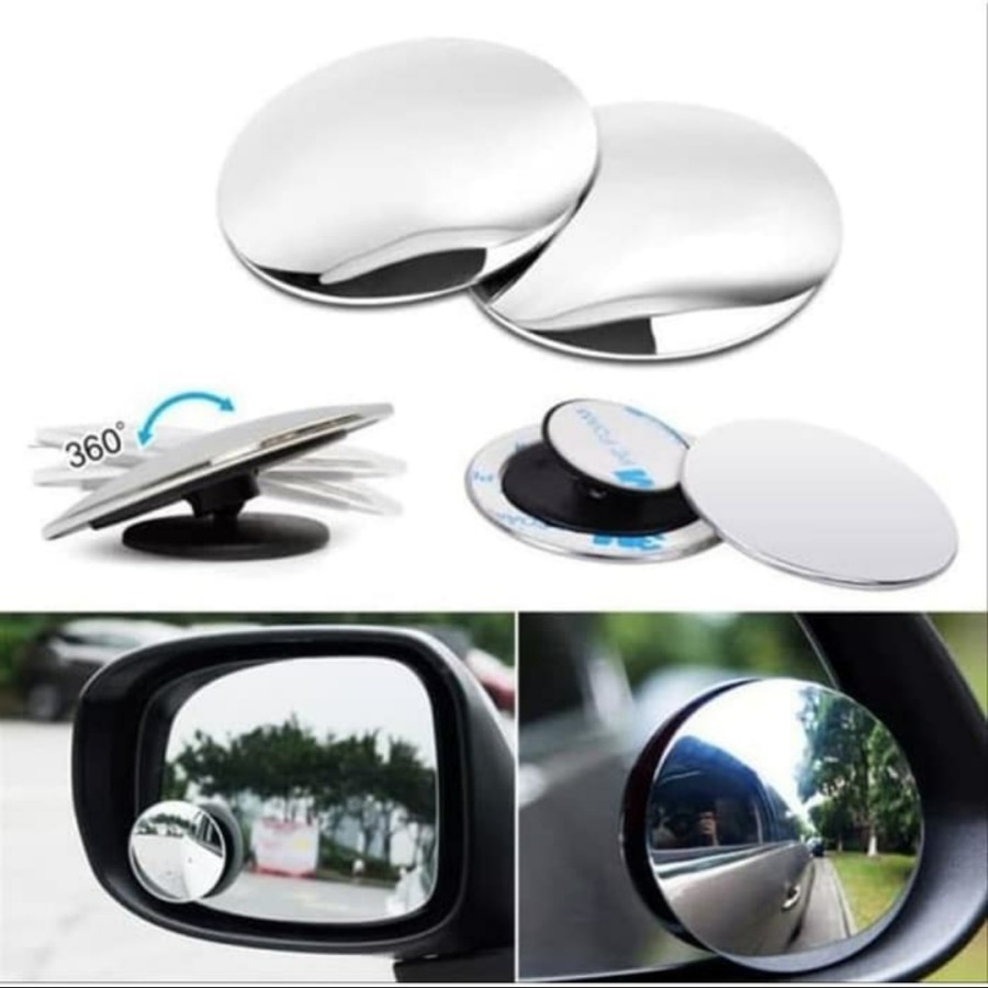 2 Pcs Kaca Blindspot Mobil Tambahan 360 Adjustable Premium 3R