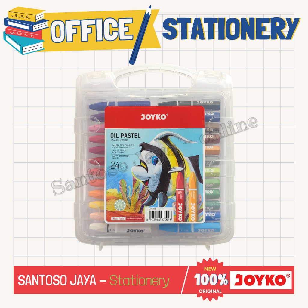 

Crayon TITI JOYKO 24 Warna - Krayon Minyak - Oil Pastel OP-24S