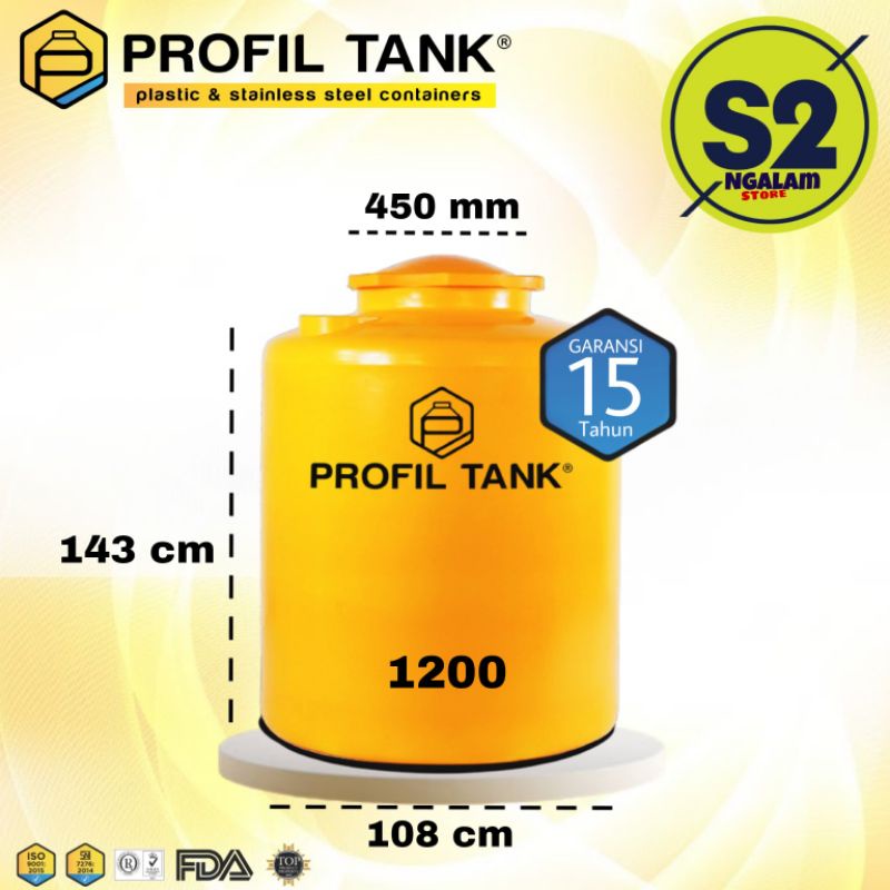 Tandon Air /Toren Air /Tangki Air - PROFIL TANK 1200 Liter (Invoice)
