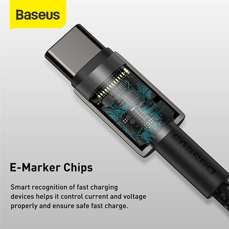 BASEUS KABEL DATA TYPE-C TO TYPE-C FAST CHARGE PD QUICK CHARGE4.0 100W