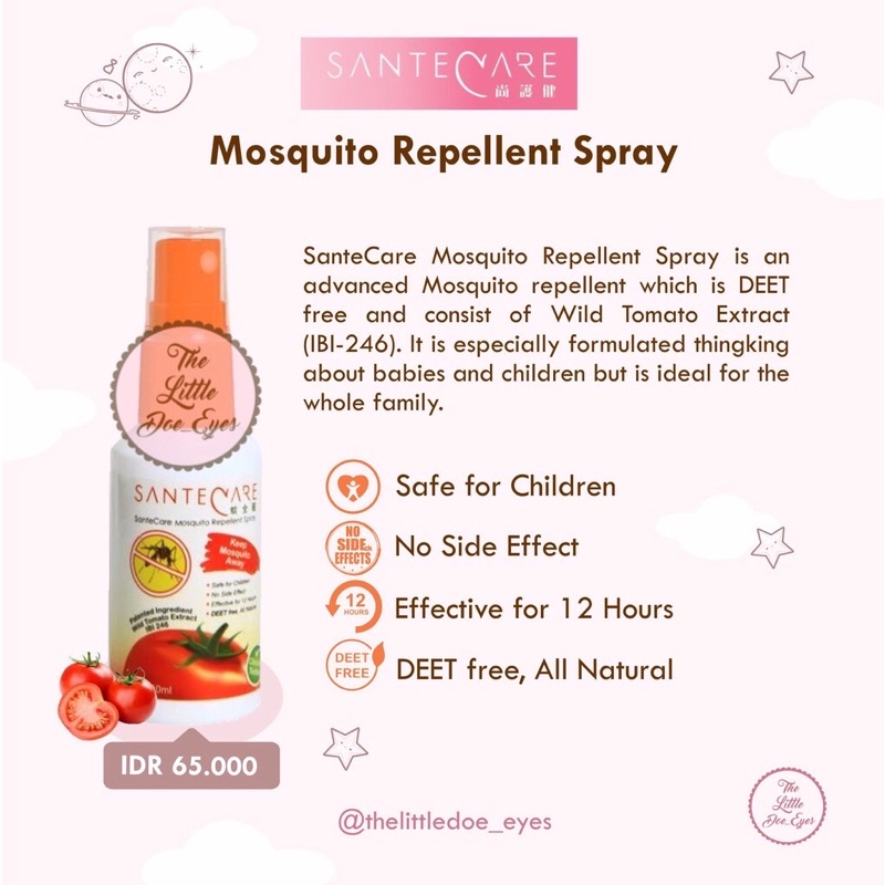 [READY] SanteCare Mosquito Repellent Spray 30ml