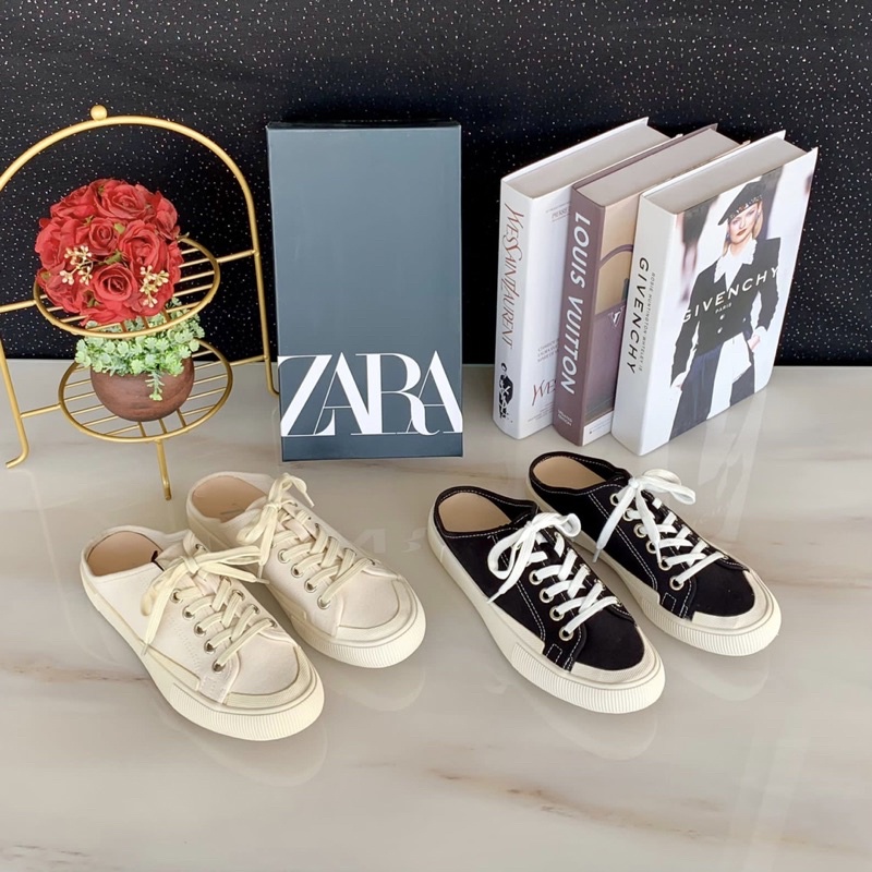 Slip on sneakers by Zara import high quality fashion shoes sporty casual dailyshoes sepatu tali flat