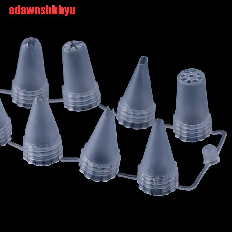 12 Pcs / Set Nozzle Icing Piping Cream Bahan Plastik