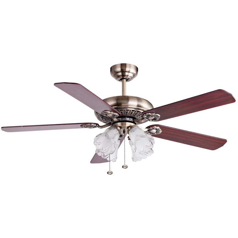 MT.EDMA 52in ULTRA Cheiling Fan Dekoratif (Rosewood/Gold) + Lampu Hias