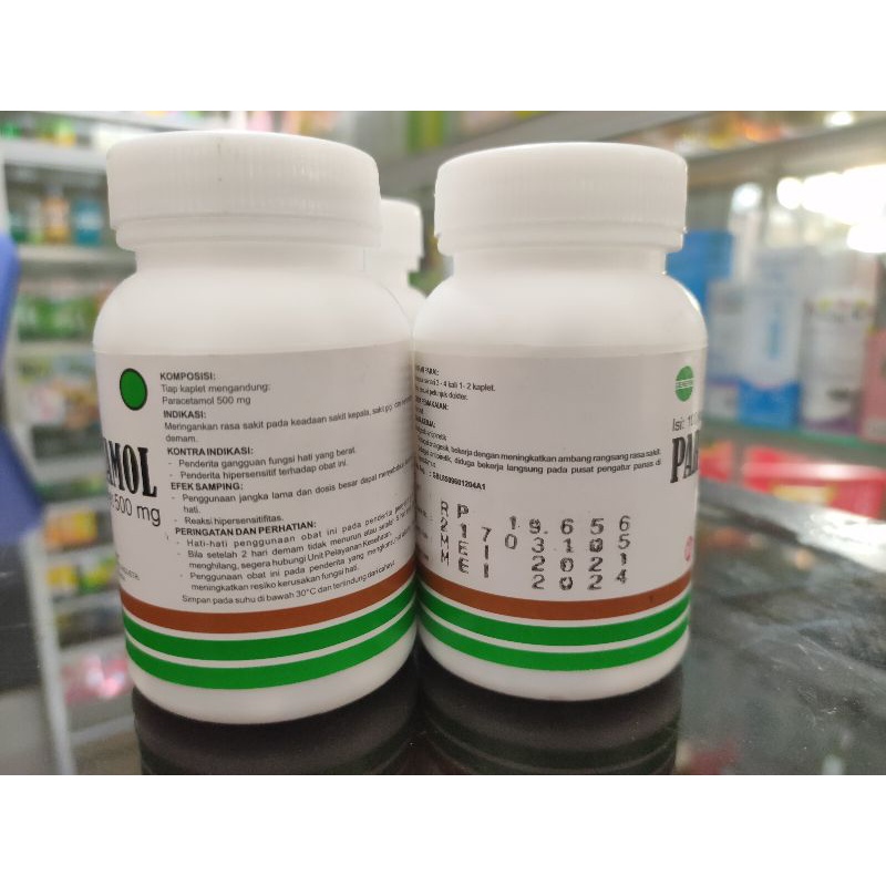 PARACETAMOL 500 MG IFI BOTOL ISI 100 KAPLET