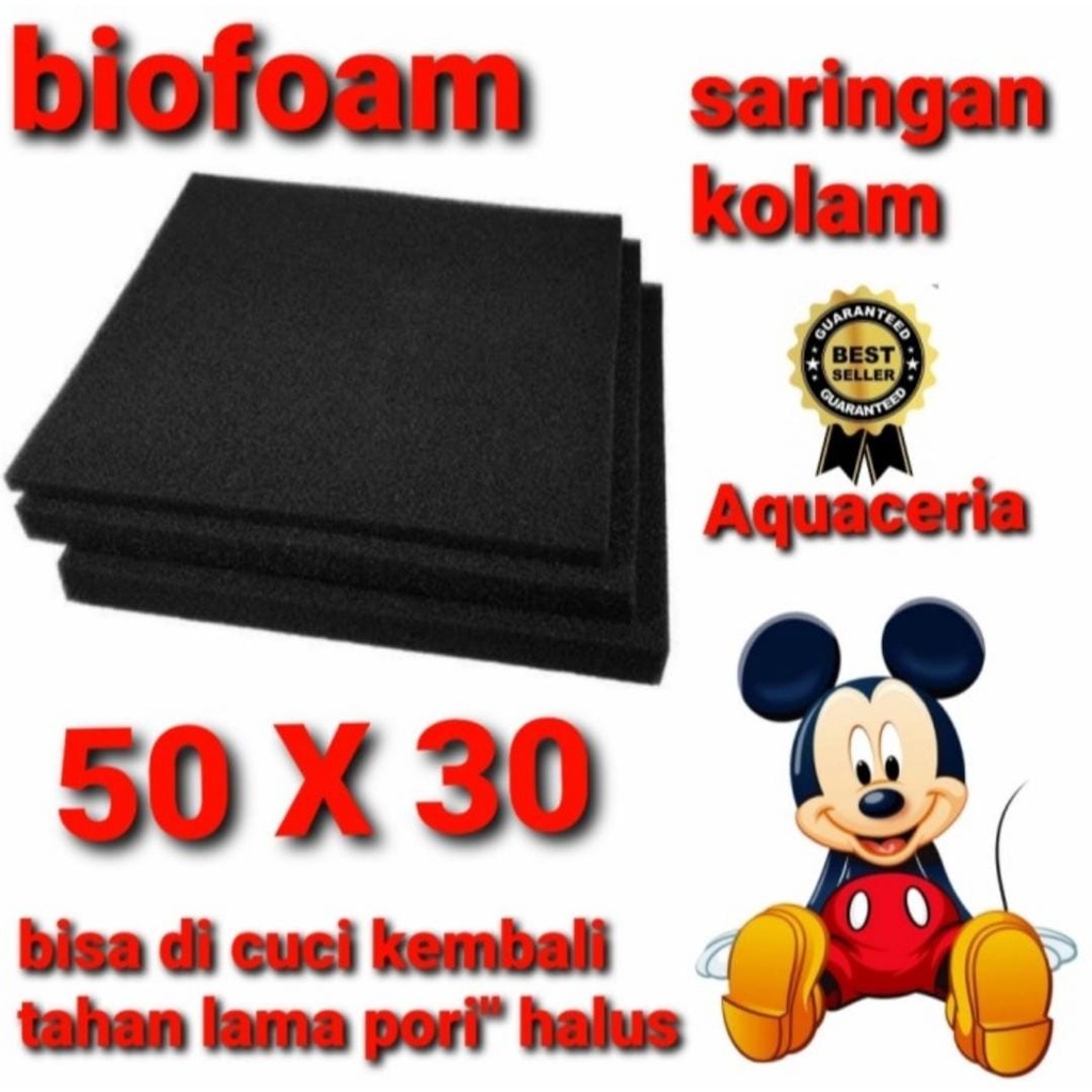 biofoam busa filter kolam/aquarium 50x30x5cm