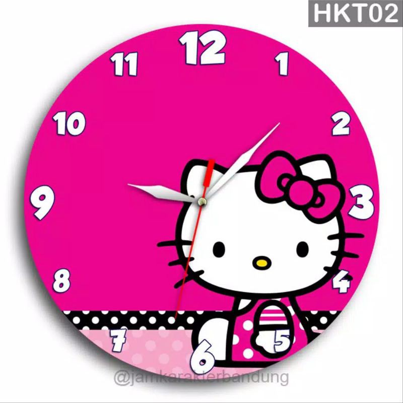 jam dinding karakter hello Kitty