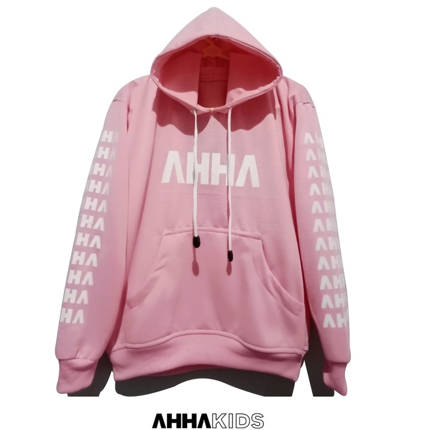 JAKET ANAK SWEATER HOODIE SABLON AHHA HUSTLE KEKINIAN TERBARU BAHAN FLEECE USIA 2TAHUN SAMPAI 12TAHUN LAKI LAKI PEREMPUAN