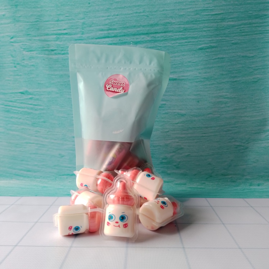 

Permen Jelly Viral Botol Susu Isi 6 BISA DITELAN Jelly Dot Kekinian Kualitas Premium