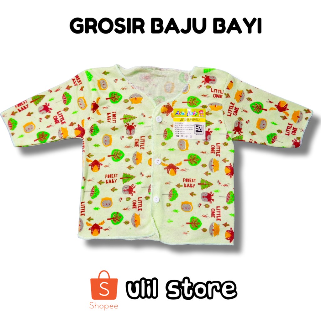 (AR21) Baju Bayi SNI Tangan Panjang Newborn Arini Motif Forest Baby-2