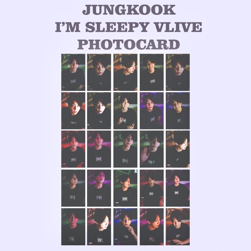 PHOTOCARD JUNGKOOK &quot;im sleepy&quot; 220405 VLIVE