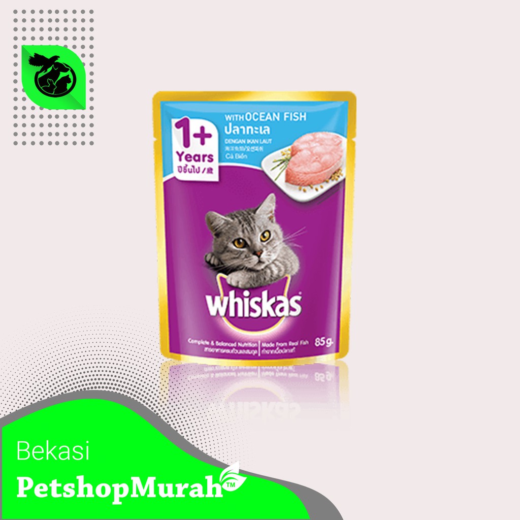 Makanan Kucing Whiskas Sachet Dewasa Pouch Adult 85Gram basah wetfood wiskas