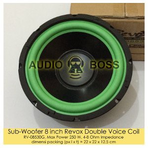 Subwoofer 8 inch Revox Double Voice Coil   Subwoofer Revox 8 inch Voice Coil  Berkualitas