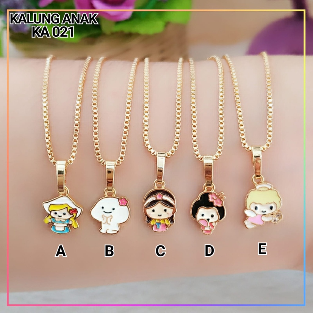 Kalung xuping kalung anak karakter quby lucu perhiasan lapis emas gold KA 021