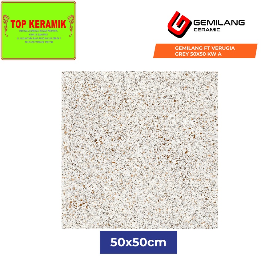 Keramik Lantai Gemilang 50x50 Verugia Grey