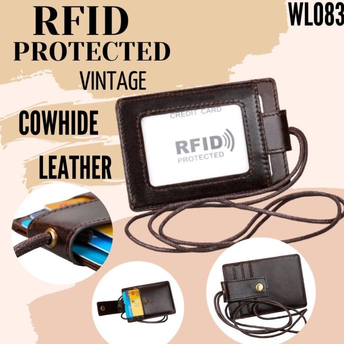 

Rfid Protected / Id Card Holder Rfid Kulit Asli Pria Wl083 Terlaris