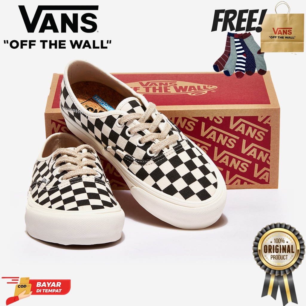 SALE DISKON! V4NS AUTHENTIC ECO THEORY SF CHECKERBOARD BLACK/WHITE 100% ORIGINAL BNIB