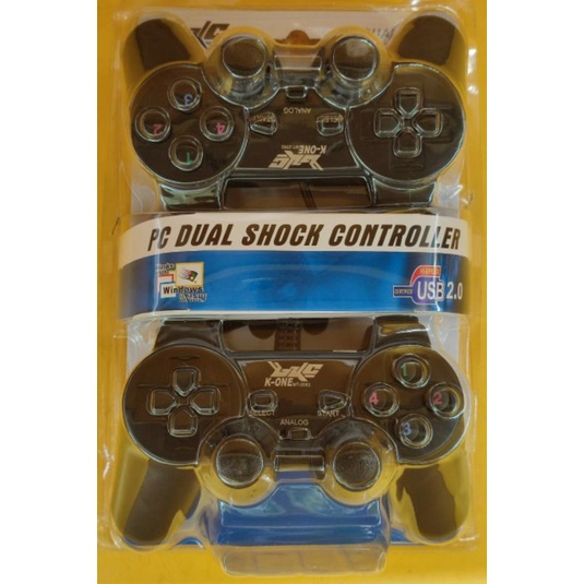 Gamepad double hitam usb pc laptop Stik ps