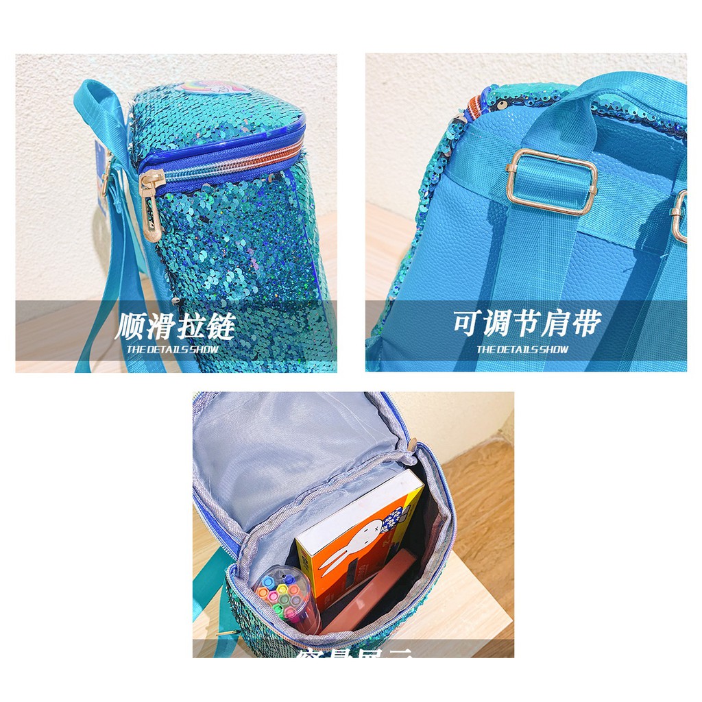 Ransel Sequin LOL tabung - LOL14 backpack anak perempuan tk sd