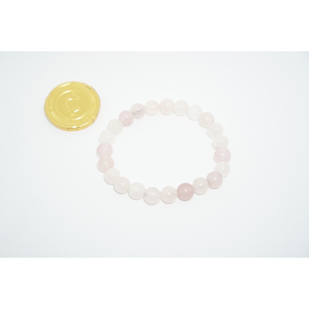 gelang batu rose quartz polandia kuarsa pink wanita elegan healing supplier grosir bahan craft beads