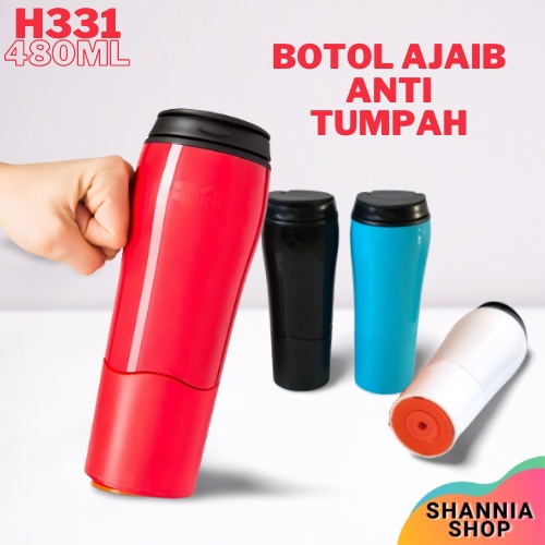 H331 Mighty Mug 480 Ml / Botol Ajaib Anti Tumpah Gelas Tumbler H331