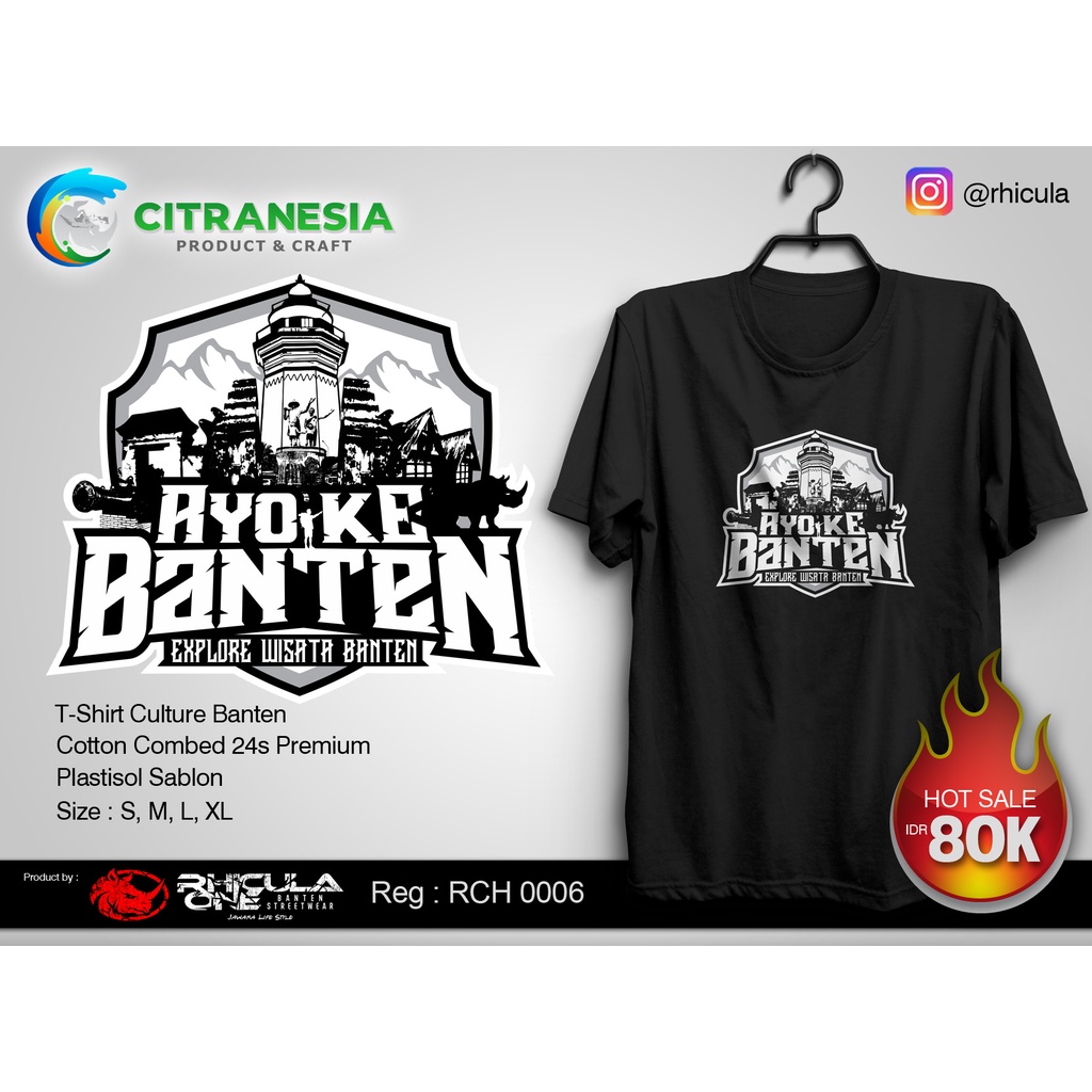 Kaos Distro Rhicula Ayo ke Banten