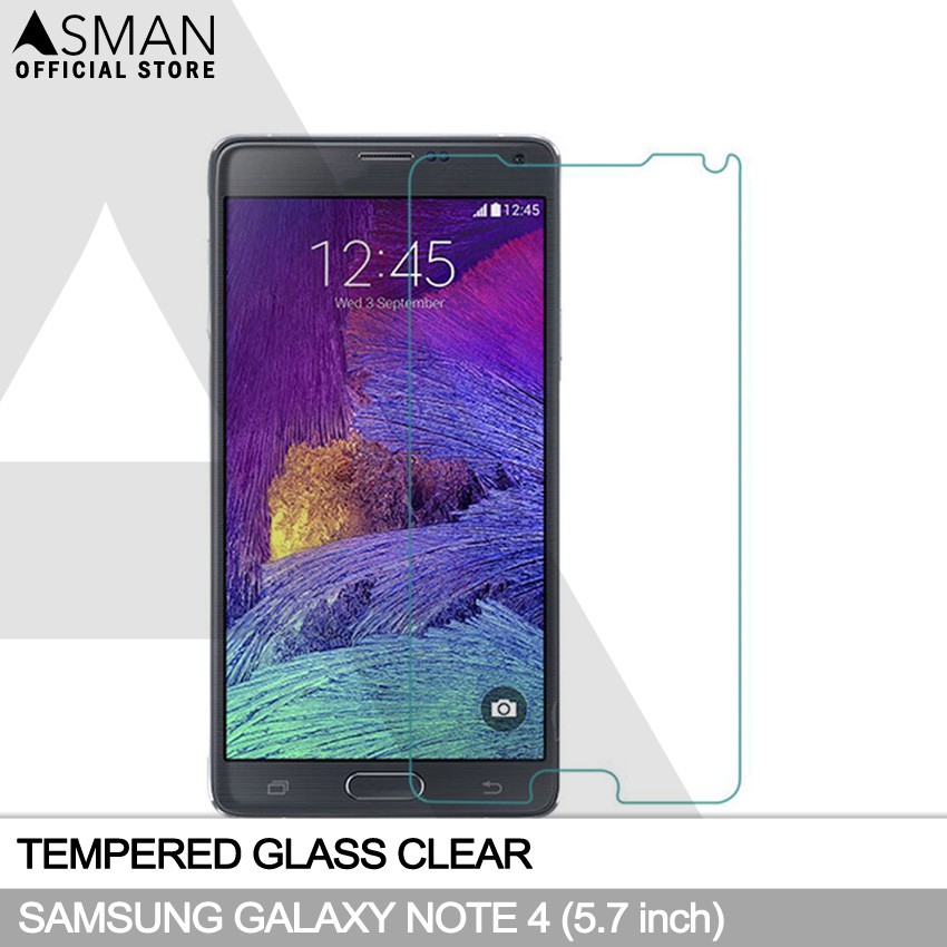 Tempered Glass Samsung Galaxy Note 4 (5.7&quot;) | Anti Gores Pelindung Layar Kaca - Bening