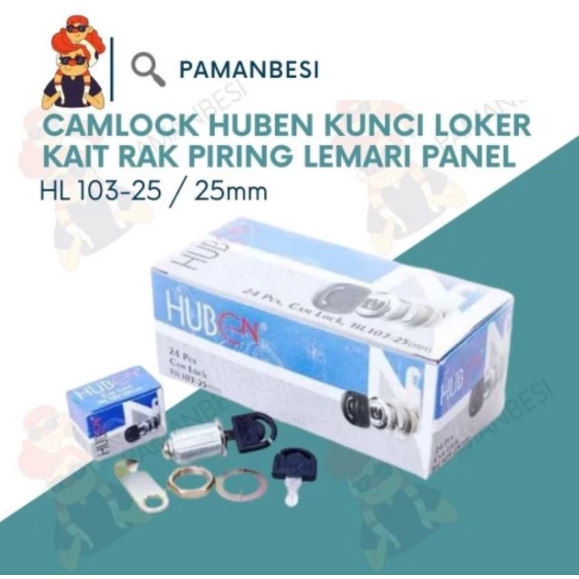 Jual Camlock Huben 25mm Hl 103 25 Kunci Loker Kait Rak Piring Lemari