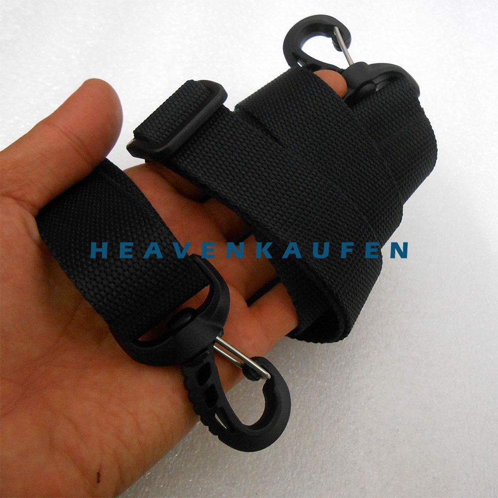 Tali Selempang Tas / Strap Tas Pria YKK Lebar 2,5 cm Warna Hitam High Quality