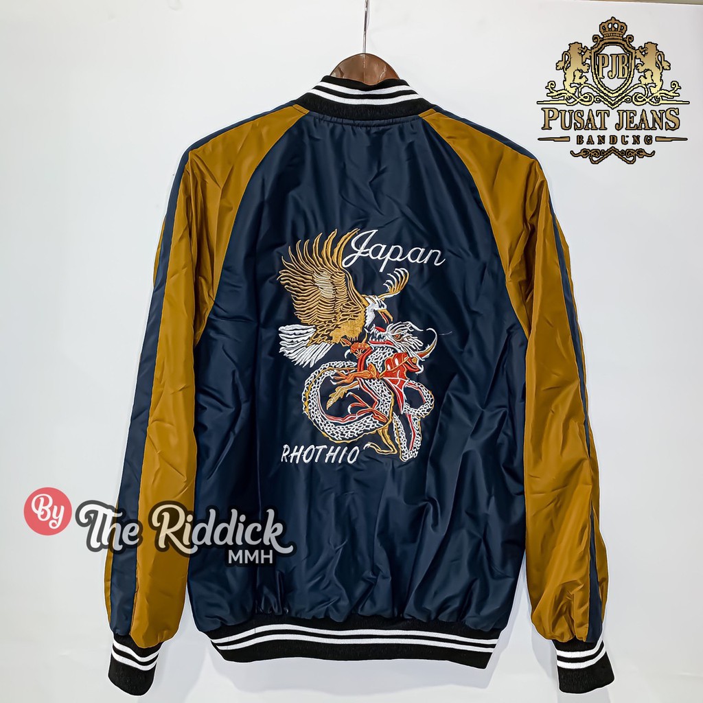 RCL - JAKET SUKAJAN JAPAN STYLE BIGSIZE FULL BORDIR BAHAN LUAR SATIN SILK DALAM QUILTED TEBAL