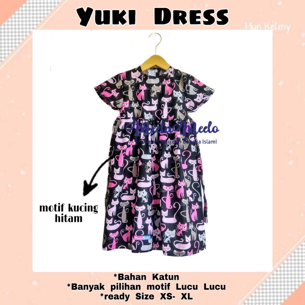 COD YUKI DRES | DRES ANAK BAHAN KATUN SUPER MURAH | PAKAIAN ANAK PEREMPUAN | DRES ANAK MOTIF LUCU