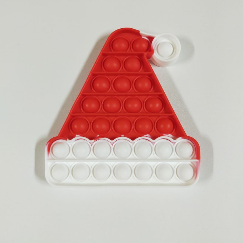 Pop It Natal Christmas Santa Claus /Mainan Fidget Toys Sinterklas Natal Castle-Topi Natal
