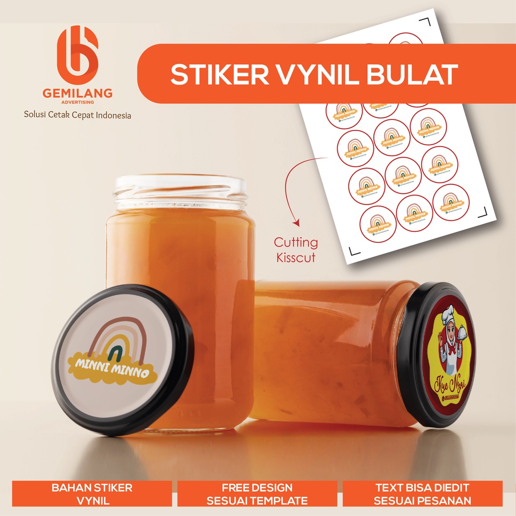 

Sticker Bulat Vynil Anti Air/Packaging/Toples Makanan/Label Pengiriman / Label Jar / Stiker olshop /stiker cutting olshop / stiker kemasan /stiker thankyou