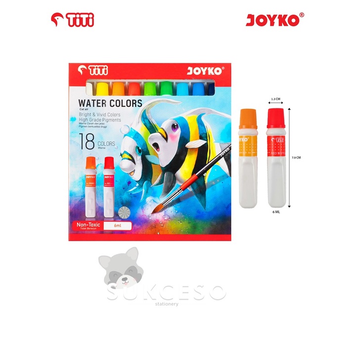 

Joyko Titi Water Color Cat Air WAC-6ML-18 Warna Colors Murah Berkualitas