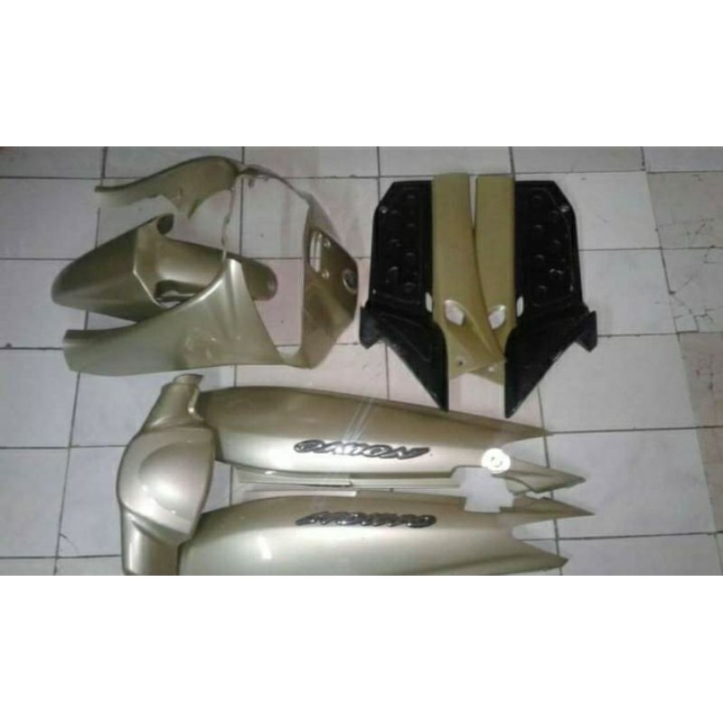 cover body halus fullset nouvo lele gold kuning emas 2002-2003 original second