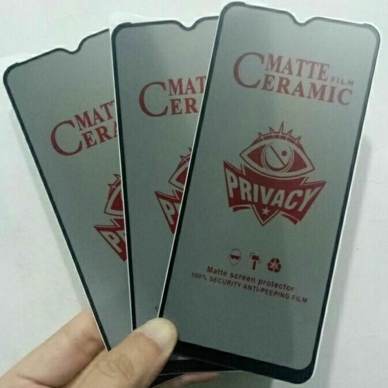 XIAOMI POCO M3 Tempered Glass Anti Gores FULL CERAMIC Matte PRIVACY SPY Anti Glare Anti Minyak POCO 