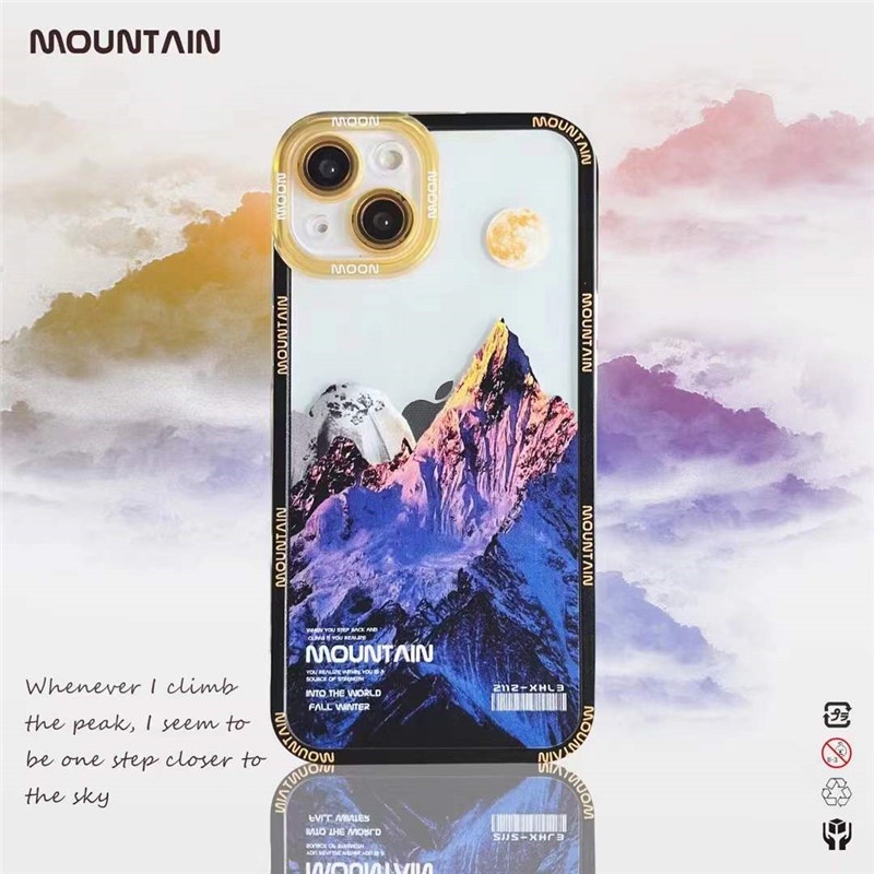 Soft Case Silikon Motif Gunung Salju Untuk Iphone 11 12 Pro Max 7 Plus 8 Plus Xr Xs Max Se 2020x8plus 11 Pro Max