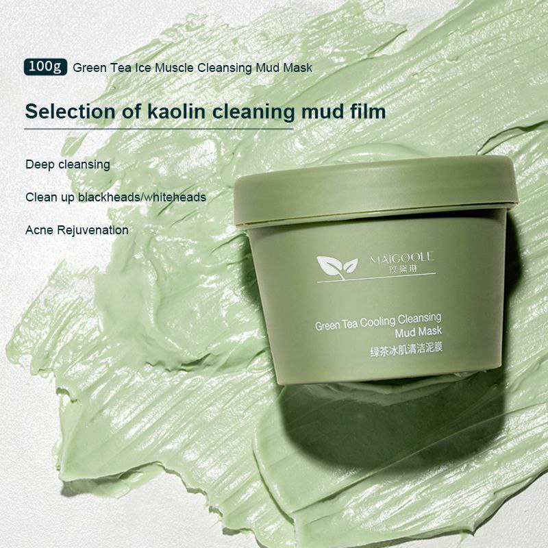 Masker Lumpur Greentea Solusi Wajah Kusam Green tea Cleansing Mud Mask / Masker Wajah Pembersihan Pori Komedo 100Gr Clay Mask Modern