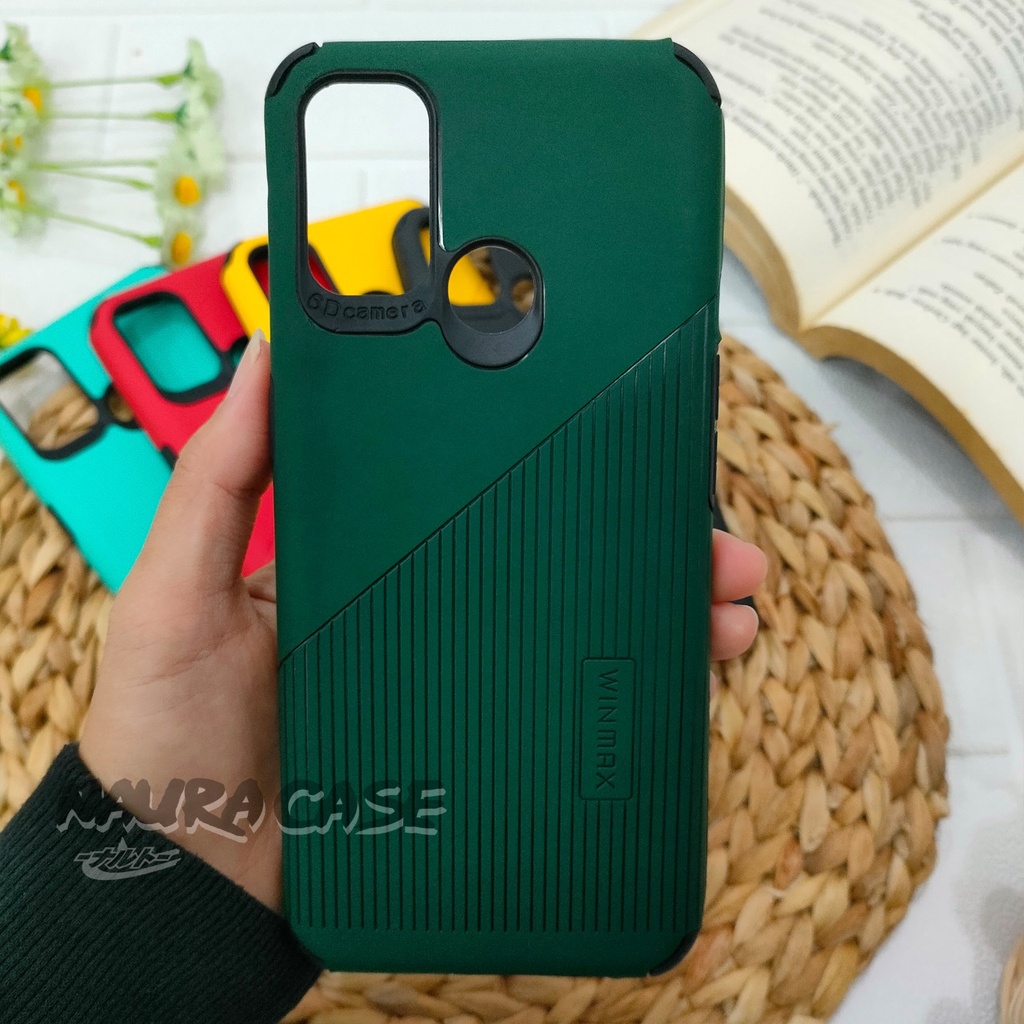 Softcase Silikon Pelindung HP REALME WinMax 5I 7 7I C11 C15 C12 NARZO 20 C2 C3-Hijau Tua