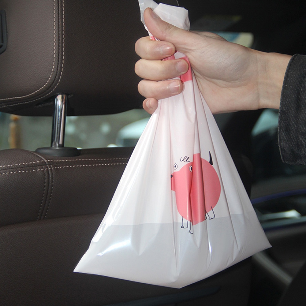 【COD Tangding】15 Pcs Kantong Sampah Sekali Pakai Bahan Plastik Untuk Mobil / Dapur / Kantor
