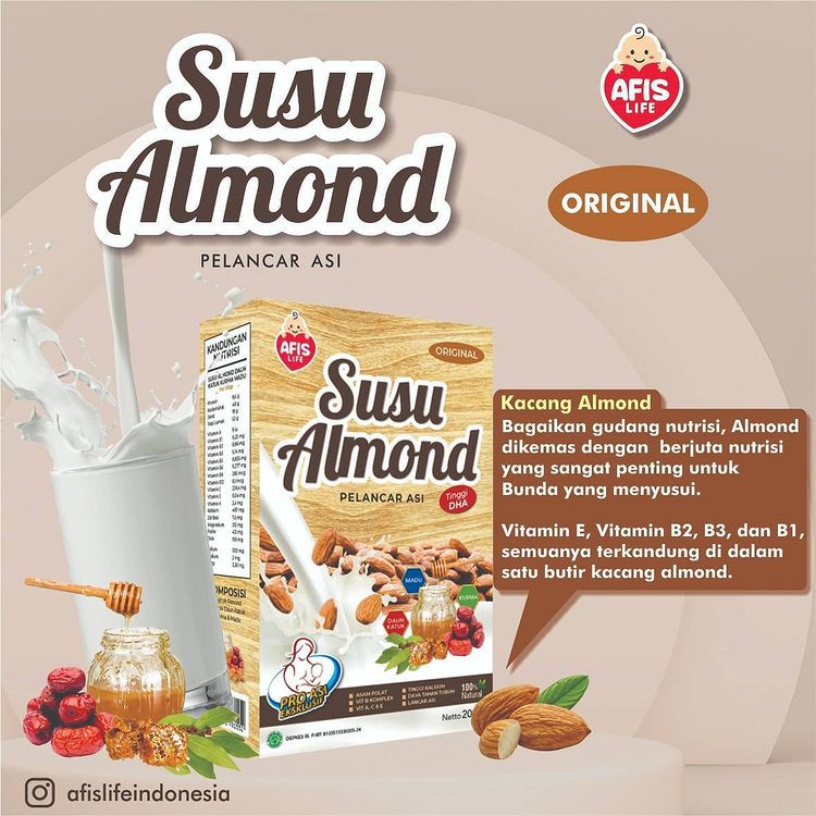 Afis Susu Almond (Susu Pelancar Asi)