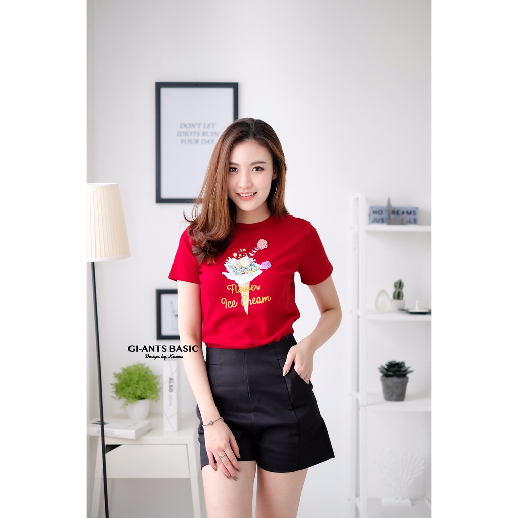 Giants Basic GiantS Studio Kaos  motif Flower Ice Cream 