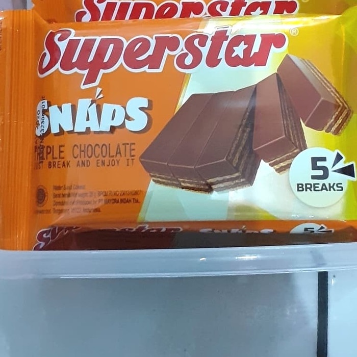 

Wafer-Biskuit- Superstar Snaps Triple Coklat 28Gr X 12 Psc -Biskuit-Wafer.